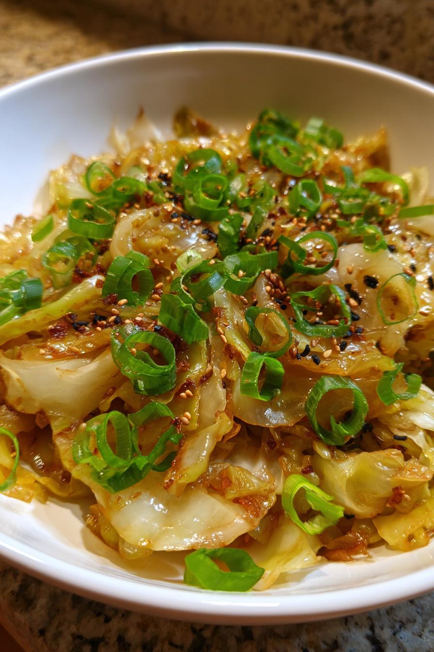 asian cabbage stir fry - detail 2