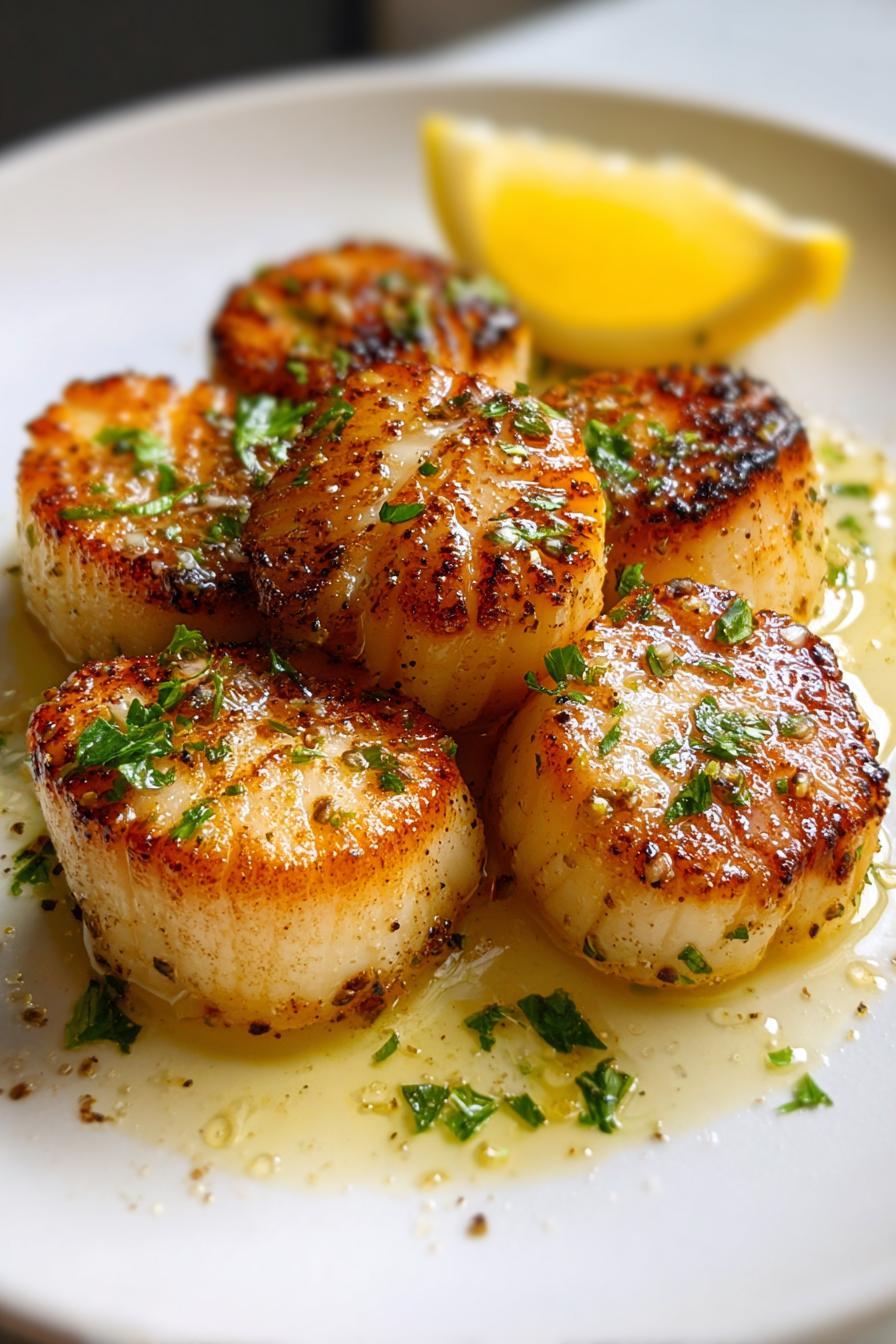 gordon ramsay pan seared scallops - detail 1