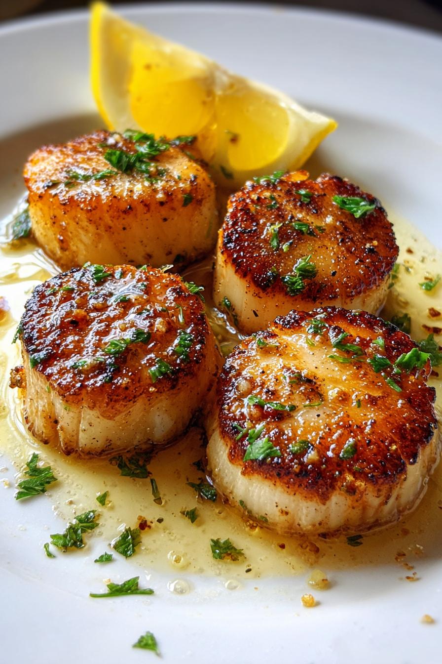 gordon ramsay pan seared scallops - detail 2
